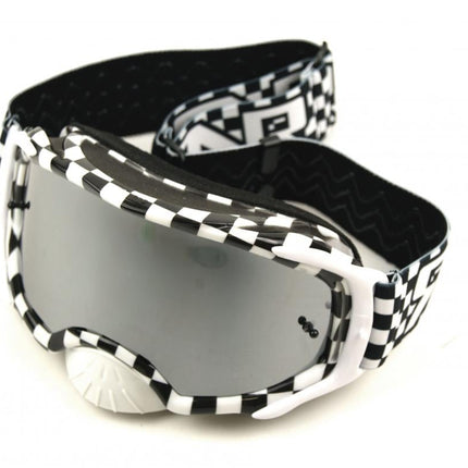 Rnr Platinum Tear Off Mirrored, Chq Flag Goggle, GAM10, Tear Off