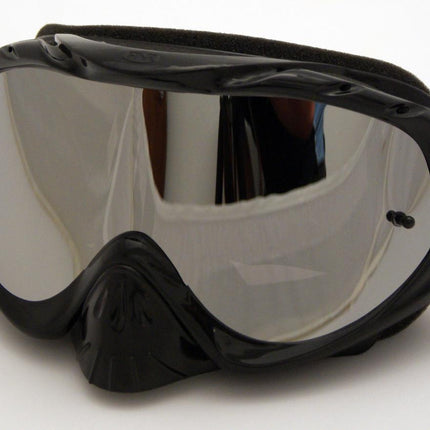 Rnr Hybrid Black Mirrored Lens, Black Goggle, GH23M, Mirrored Lens