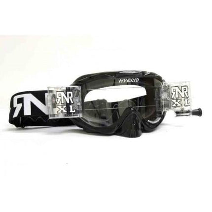 Rnr Hybrid Black Xl Roll & Tear Off, Black Goggle, 36mm Roll Off, GH23XL, Roll & Tear Off