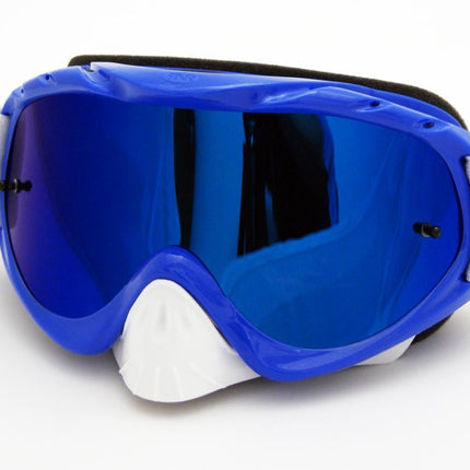 Rnr Hybrid Nobo Blue Mirrored Lens, Nobo Blue Goggle, GH441M, Mirrored Lens