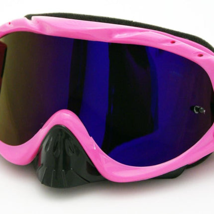Rnr Hybrid Pink Mirrored Lens, Pink Goggle, GH49M, Mirrored Lens