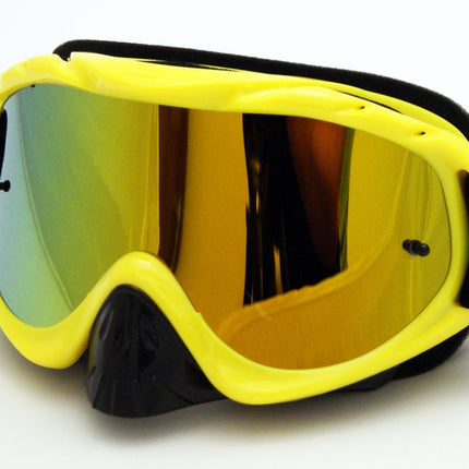 Rnr Hybrid Yellow Mirrored Lens, Yellow Goggle, GH48M, Mirrored Lens