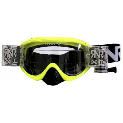 Rnr Hybrid Psycho Yel Xl Roll & Tear Off, Psycho Yellow Goggle, 36mm Roll Off, GH61XL, Roll & Tear Off