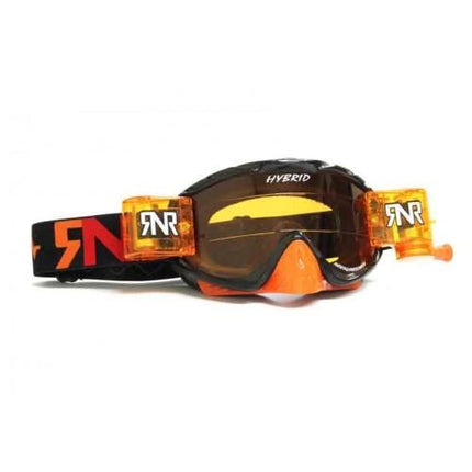 Rnr Hybrid Black/orange Fully Loaded Roll Off, Black/orange Limited Edition Goggle, GH236, Roll & Tear Off
