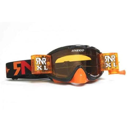 Rnr Hybrid Black/orange Xl Roll & Tear Off, Black/orange Limited Edition Goggle, 36mm Roll Off, GH236XL, Roll & Tear Off