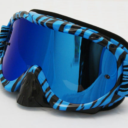 Rnr Hybrid Wild Bl/bk Mirrored Lens, Wild Blue & Black Goggle, GH364M, Mirrored Lens