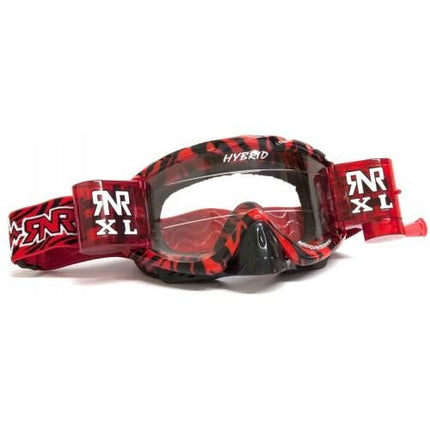 Rnr Hybrid Wild Rd/bk Xl Roll & Tear Off, Wild Red & Black Goggle, 36mm Roll Off, GH365XL, Roll & Tear Off