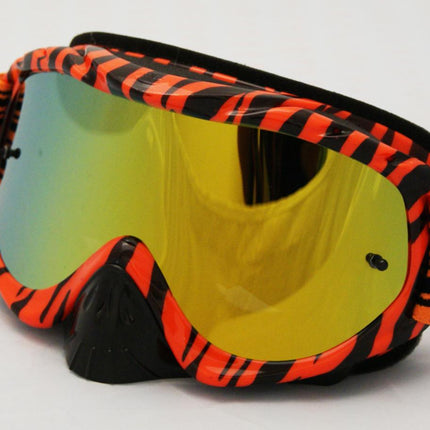 Rnr Hybrid Wild Or/bk Mirrored Lens, Wild Orange & Black Goggle, GH366M, Mirrored Lens