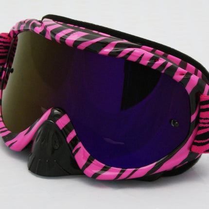 Rnr Hybrid Wild Pk/bk Mirrored Lens, Wild Pink & Black Goggle, GH369M, Mirrored Lens