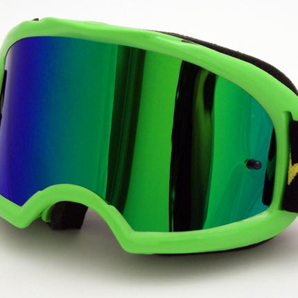 Rnr Colossus Green Mirrored Lens, Green Goggle, GX47M, Mirrored Lens
