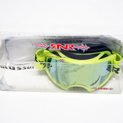Rnr Colossus Neon Yellow Mirrored Lens, Neon Yellow Goggle, GX68M, Mirrored Lens