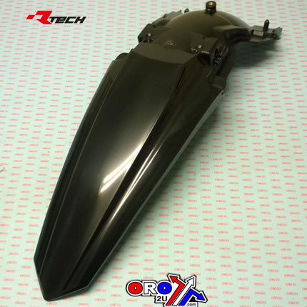 Rear Fender 2019-23 KX450 Black, Rtech R-PPKXFNR0019