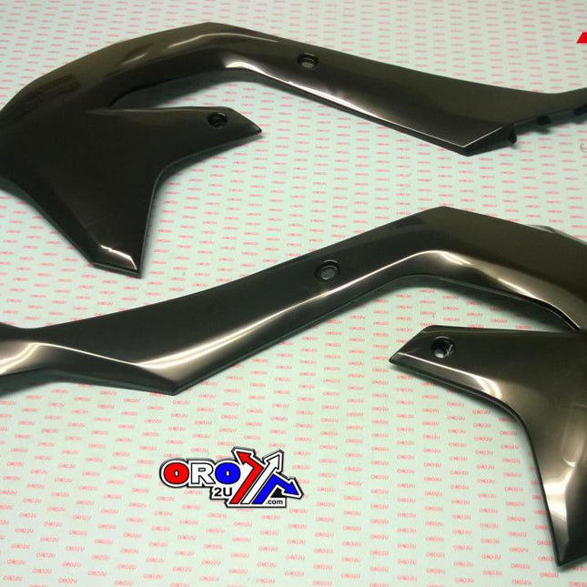 Radiator Scoops 2019-23 KX450F Black, Rtech R-CVKXFNR0019