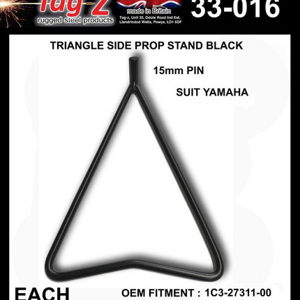 Triangle Side Prop Stand Black, Yamaha 1C3-27311-00-00 1C3-27311-00