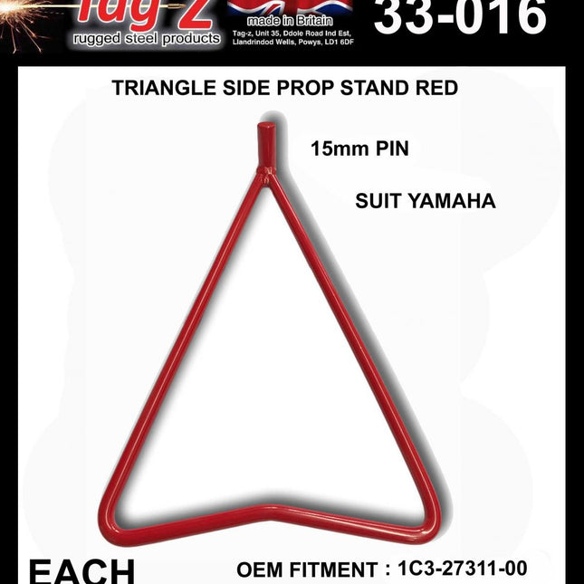 Triangle Side Prop Stand Red, Yamaha 1C3-27311-00-00 1C3-27311-00
