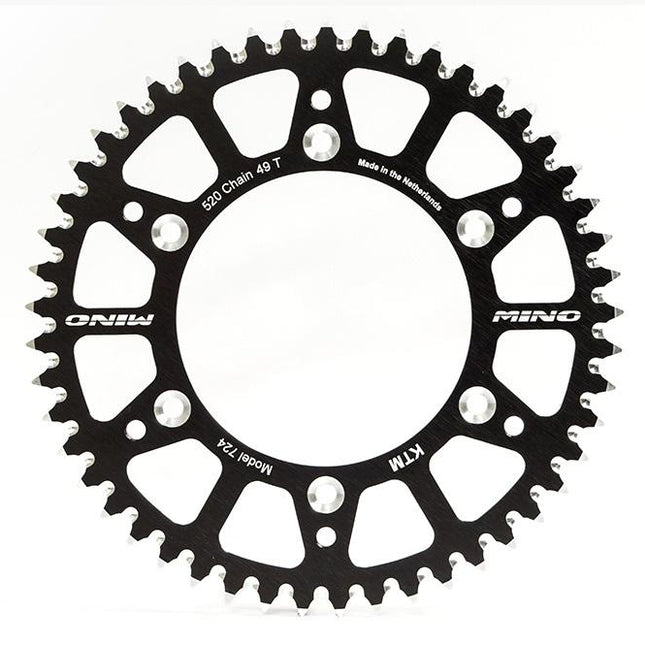 Mino Rear Sprocket Alum 990-54 Bk, 25-724-520-46