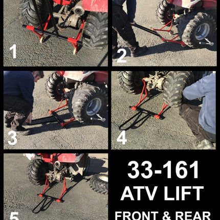 ATV Rear Elevator Red Black, ATV / Quad Fast Easy Lift