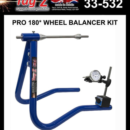 Tag-z Pro 180* Wheel Balancer Kit, Blue, (flat Packed In Tag-z Box)