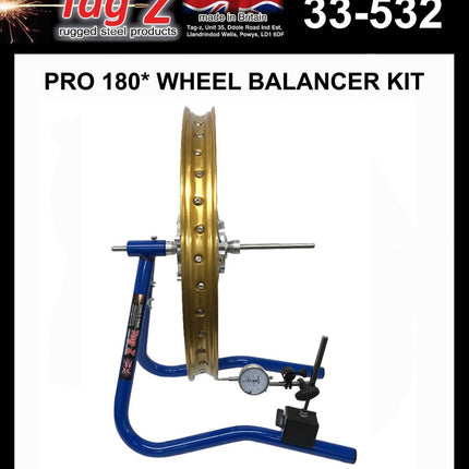 Tag-z Pro 180* Wheel Balancer Kit, Blue, (flat Packed In Tag-z Box)