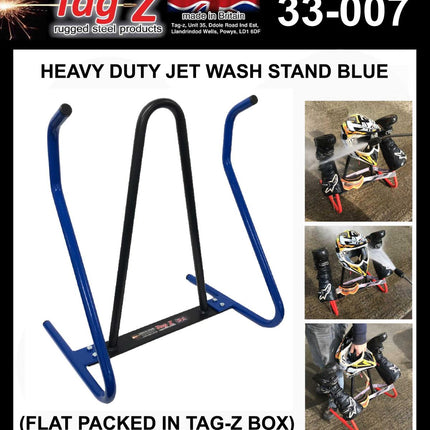 Tag-z H/D Jet Wash Stand Blue, Boot Helmet Goggle Wash Stand, (flat Packed In Tag-z Box)