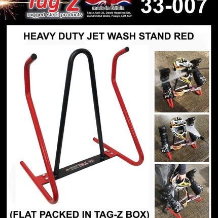 Tag-z H/D Jet Wash Stand Red, Boot Helmet Goggle Wash Stand, (flat Packed In Tag-z Box)