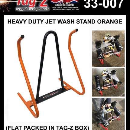 Tag-z H/D Jet Wash Stand Orange, Boot Helmet Goggle Wash Stand, (flat Packed In Tag-z Box)