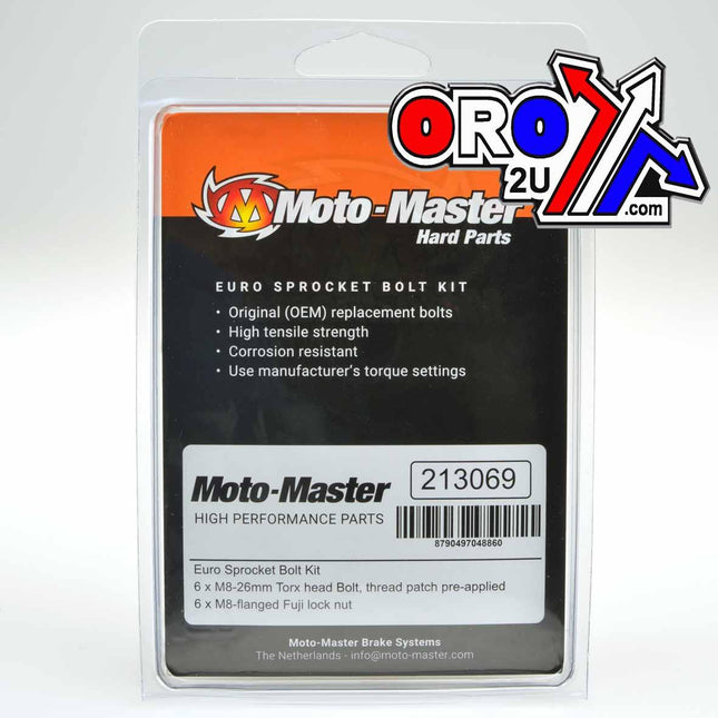 Sprocket Bolt SET/6 8x26 Torx, Moto-master 213069