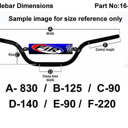 Classic Med MX Road 1'' / 25.40mm, Matt Black / Handlebar X Bar, ( Sames As 16-295 )