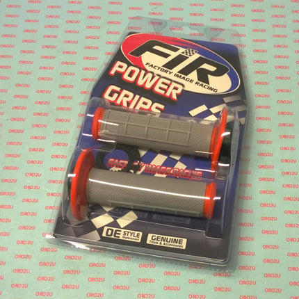 Lock On Grip Set 03-15 KTM Husq, Half Waffle Soft Grey/orange, Odi Style, FIR