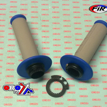 Lock On Grip Set 03-15 KTM Husq, Half Waffle Soft Grey/blue, Odi Style, FIR