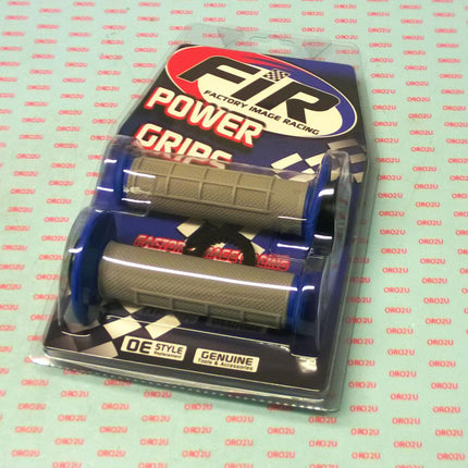 Lock On Grip Set 03-15 KTM Husq, Half Waffle Soft Grey/blue, Odi Style, FIR