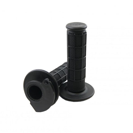 Lock On Grip Set 17-22 KTM Husq 2-STROKE, Half Waffle Soft Black, Odi Style, FIR