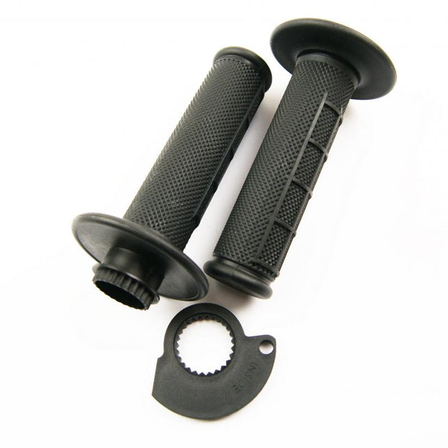 Lock On Grip Set 17-22 KTM Husq 2-STROKE, Half Waffle Soft Black, Odi Style, FIR