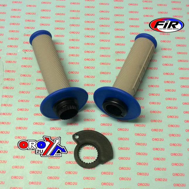 Lock On Grip Set 17-22 KTM Husq 2-STROKE, Half Waffle Soft Grey/blue, Odi Style, FIR