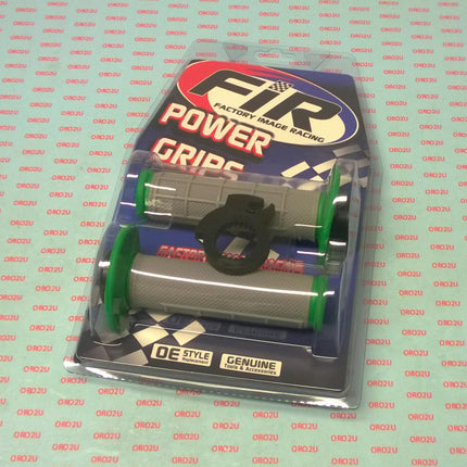 Lock On Grip Set 98-19 Kawasaki, Half Waffle Soft Grey/green, Odi Style, FIR