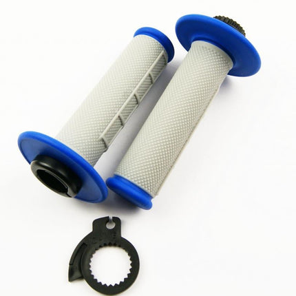 Lock On Grip Set 50 65 KTM Husq, Half Waffle Soft Grey/blue, Odi Style, FIR