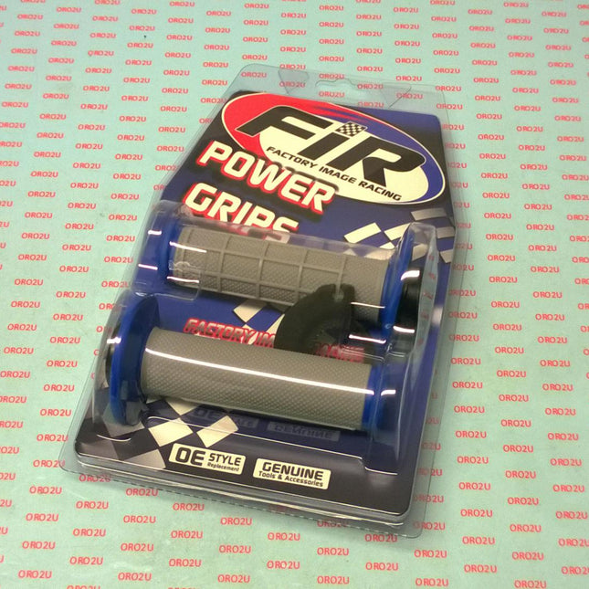 Lock On Grip Set KTM Husq Honda, Half Waffle Soft Grey/blue, Odi Style, FIR