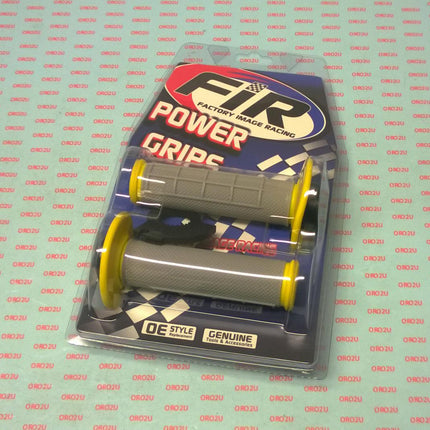 Lock On Grip Set KX RM YZ, Half Waffle Soft Grey/yellow, Odi Style, FIR