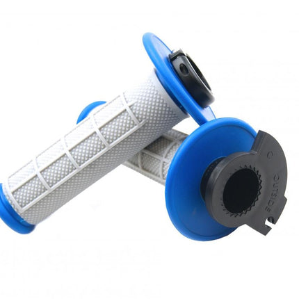 Lock On Grip Set KX RM YZ, Half Waffle Soft Grey/blue, Odi Style, FIR