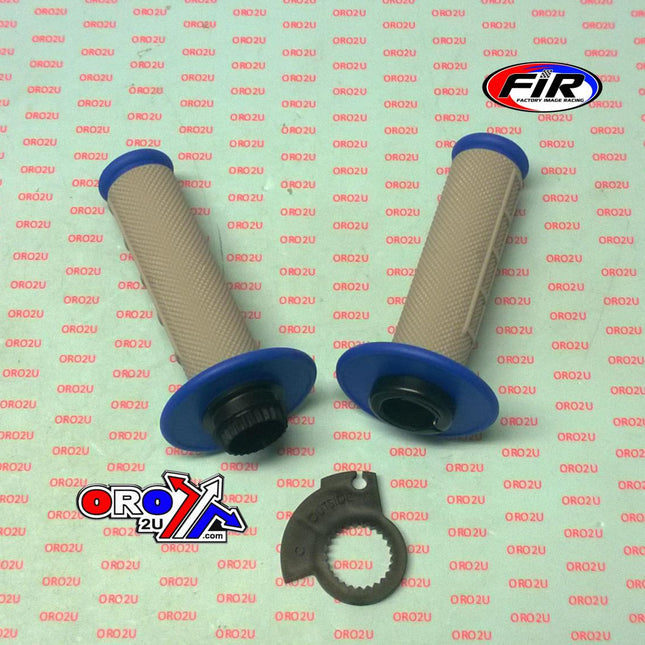 Lock On Grip Set KX RM YZ, Half Waffle Soft Grey/blue, Odi Style, FIR