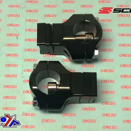 Oversize Bar Mounts Black 05-26 KTM Husqvarna Beta Sherco Gasgas Husaberg Stock 28.6mm Scar P65