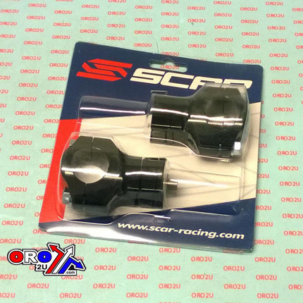 Oversize Bar Mounts Black 05-26 KTM Husqvarna Beta Sherco Gasgas Husaberg Stock 28.6mm Scar P65