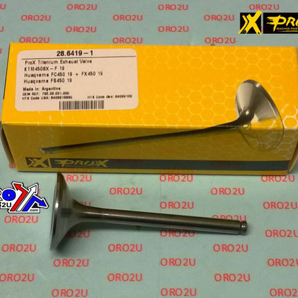 Valve Exhaust Titanium KTM 450 19-25, Prox 28.6419-1, 79536531000, KTM, Husqvarna