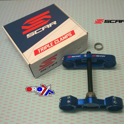 Triple Clamps Blue Tc 85 16mm Offset Scar S5416B