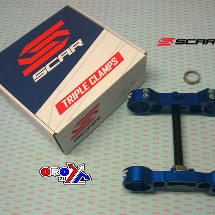 Triple Clamps Blue Tc 85 16mm Offset Scar S5416B