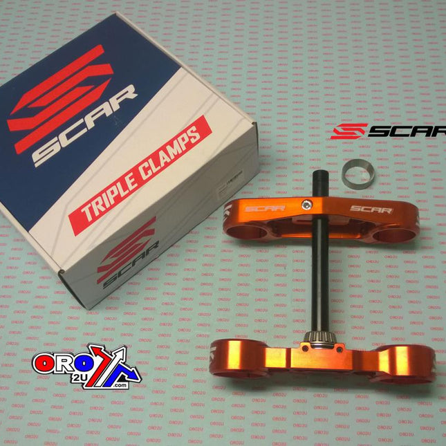 Triple Clamp Set 04-24 Husqvarna Sx Tc Mc 85 Scar Racing S5416OR 16mm Offset Orange 7075-T6 S5412OR