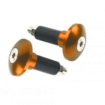 Orange Handlebar Bar Plug Ends For 13.5mm - 14mm ID Bore Cnc Aluminium