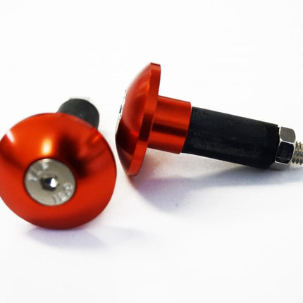 Orange Handlebar Bar Plug Ends For 13.5mm - 14mm ID Bore Cnc Aluminium