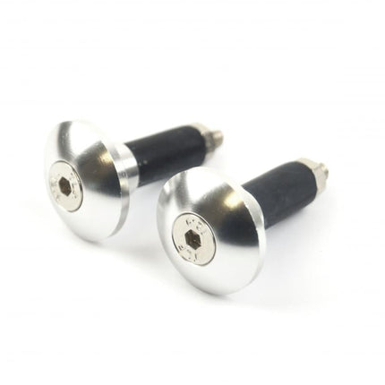 Silver Handlebar Bar Plug Ends For 13.5mm - 14mm ID Bore Cnc Aluminium