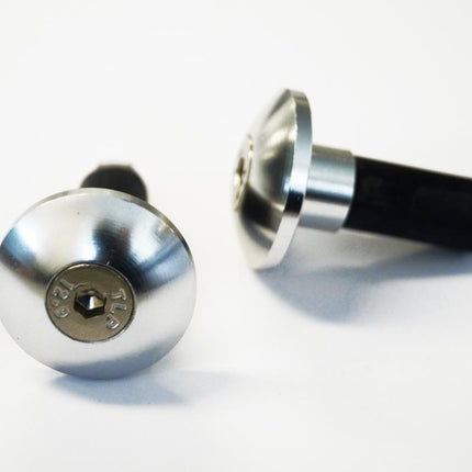 Silver Handlebar Bar Plug Ends For 13.5mm - 14mm ID Bore Cnc Aluminium